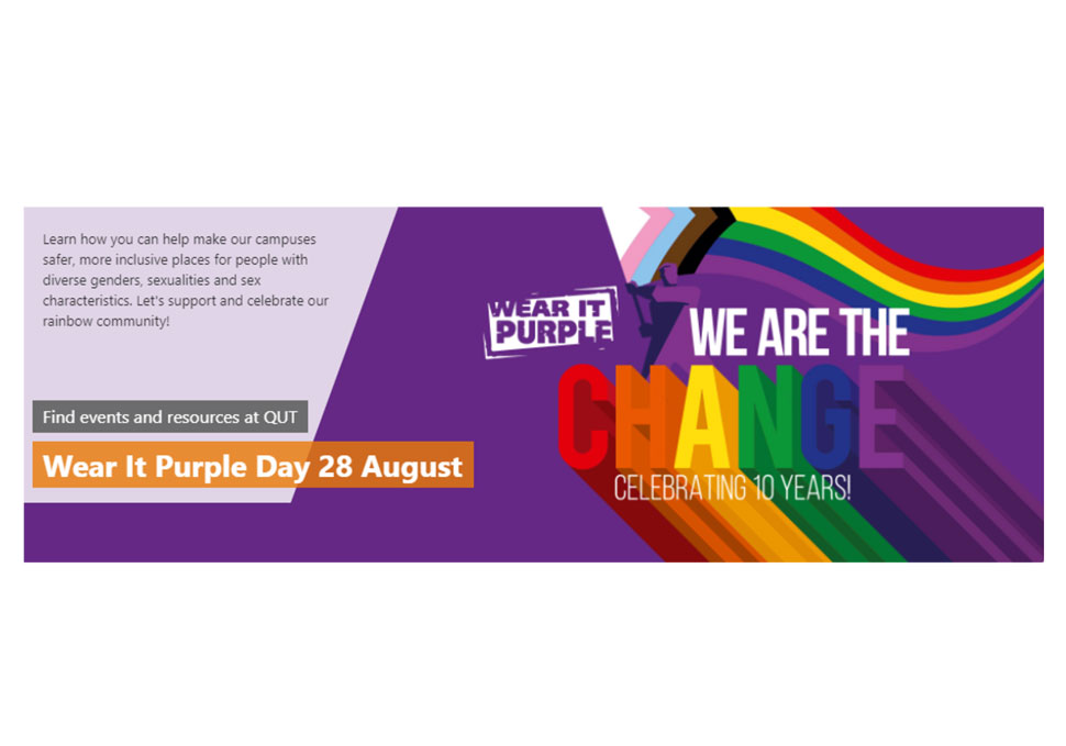 Communication, Wear It Purple Day web banner