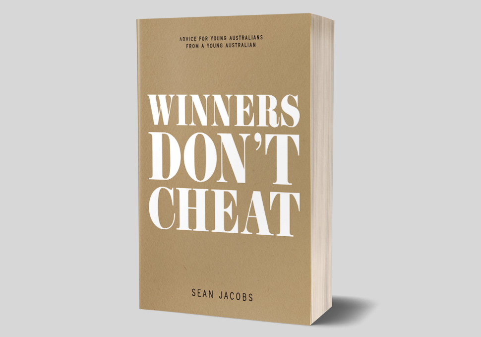 Graphic design, Winners Don't Cheat book cover artwork by Maya Walker