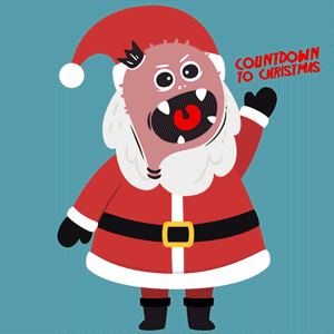 Graphic design, Curry Horror countdown to Christmas event promotion by Maya Walker