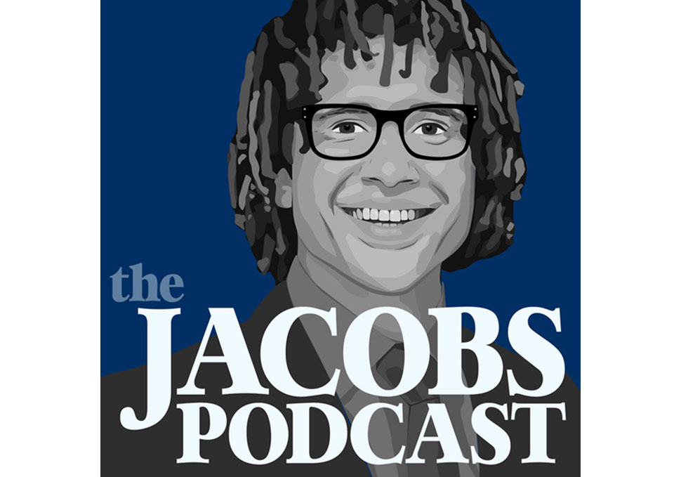 Graphic design, custom vector illustration featured as logo for 'the Jacobs Podcast' designed by Maya Walker