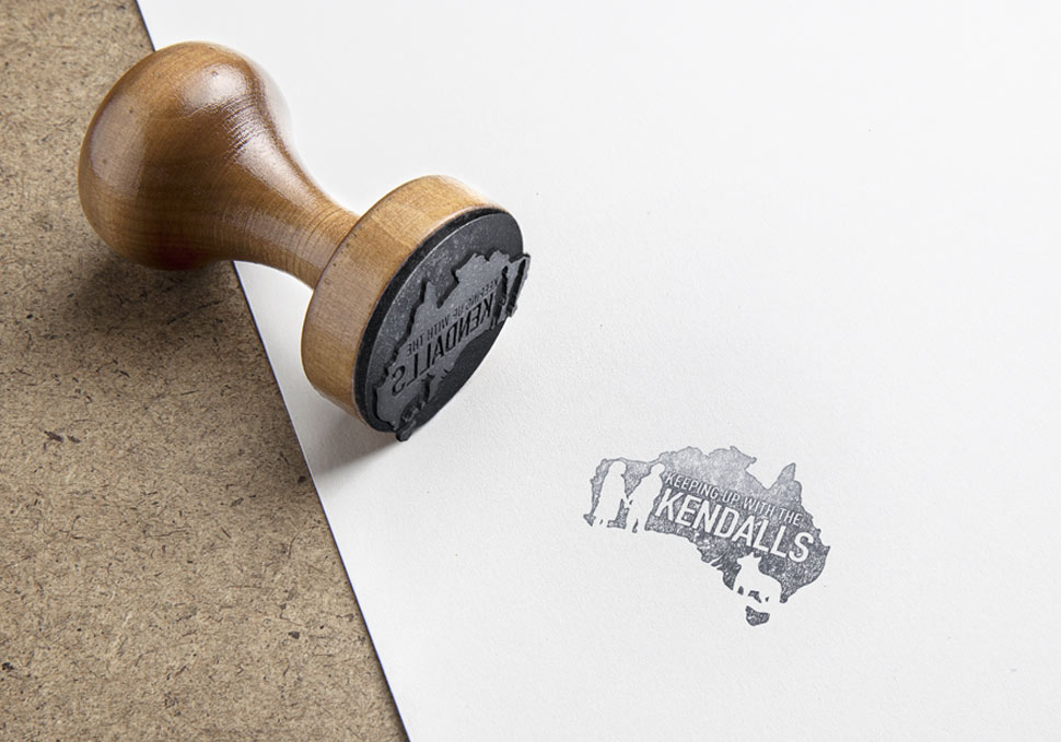 Graphic design, Keeping up with the Kendalls rubber stamp design by Maya Walker