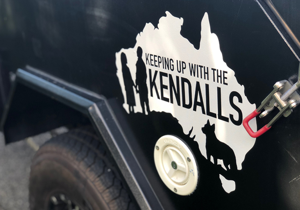 Graphic design, Keeping up with the Kendalls vinyl sticker on trailer by Maya Walker